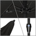 12-Year Protection 9-Ft Outdoor Patio Umbrella, Sunbrella Fade-Resistant Acrylic Fabric, Auto Tilt and Crank, Heavy-Duty Aluminum Frame/ Reinforced Ribs, Bronze Pole, Black