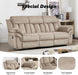 Recliner Sofa Set, Manual Reclining Sofa with Overstuffed Armrest for Living Room,Bedroom Furniture,Office,3 Seat Light Brown