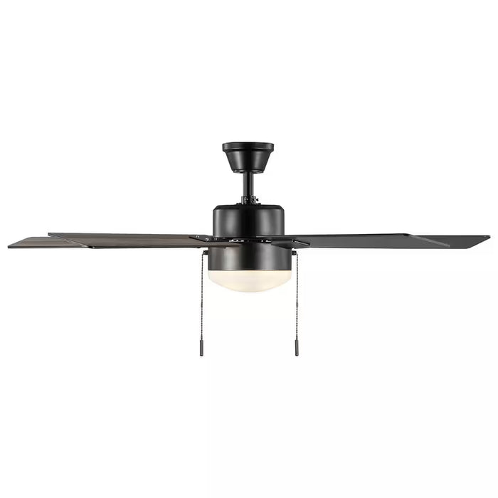 52 In. Corwin Indoor/Outdoor Matte Black LED Ceiling Fan with Light Kit