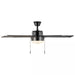 52 In. Corwin Indoor/Outdoor Matte Black LED Ceiling Fan with Light Kit