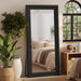 Full Length Mirror 71"X30", Large Solid Wood Frame Floor Mirror, Leaning Floor Mirror, Stable Frame, Shatterproof Glass, Modern Classic Style for Bedroom, Living Room, Entryway