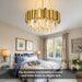 Gold Modern Crystal Chandelier 22In Timeless Elegance