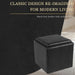 Home Decor Storage Ottoman with Tray Top|Upholstered Modern Square Storage Ottoman with Storage for Living Room & Bedroom, Black Faux Leather