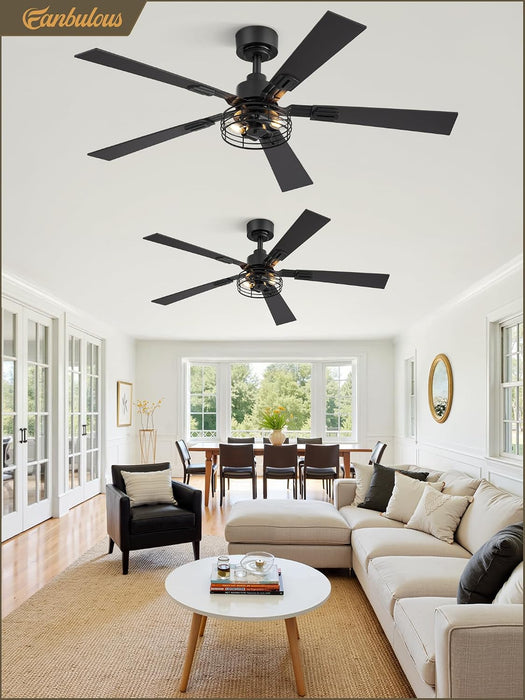 Farmhouse Rustic Ceiling Fan Featuring Remote Lighting