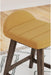 Lyncott Contemporary 28.5" Counter Height Upholstered Bar Stool with Foam Cushion, 2 Count, Mustard & Brown