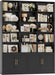 82.3" Triple Wide Bookshelf, Tall Bookcase with 4 Doors, Black