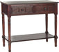 American Homes Collection Samantha Dark Cherry 2-Drawer Console Table