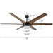 70 In. Indoor Antique Woodgrain/Black Ceiling Fan Integrated LED Light Kit with Remote Control