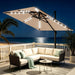 Cantilever Patio Umbrella with Solor Lights