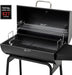 CC1830 30 Inch Barrel Charcoal Grill with Side Table, Outdoor BBQ Grill with 627 Sq. In. Cooking Space for Backyard, Patio and Parties, Black