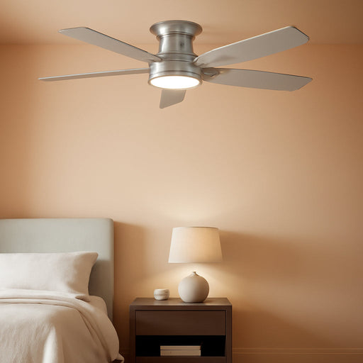 42 Inch Brushed Nickel Ceiling Fan With Remote Light