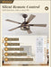 48" Farmhouse Ceiling Fans with Light & Remote, 6-Speed Caged