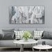 Abstract Wall Art Ready to Hang White Wall Art Modern Fantasy Paintings Blue White Abstract Wall Decor Prints Canvas Art Wall Decor Painting for Bedroom Office Decoration 20" X 40"