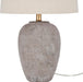 Home 23" Greyish Brown Earth Tone Rustic Farmhouse Ceramic Table Lamp for Bedroom, Living Room, Dining, Office, with Beige Linen Shade
