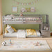 CharcoalGray SpaceSaving Twin Over Bunk Bed Staircase