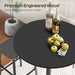Round Counterheight Bar Table Set Industrial Black