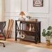 Hombazzar 3 Tier Bookshelf,35.4" Wide Short Bookshelf,Brown