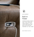 Signature Design by Ashley Bealeaf Contemporary Power Reclining Sofa with Position Lock, Adjustable Headrest and USB Charging Ports, Dark Brown