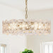Stunning Gold Glass Flower Chandelier Lights 20Inch