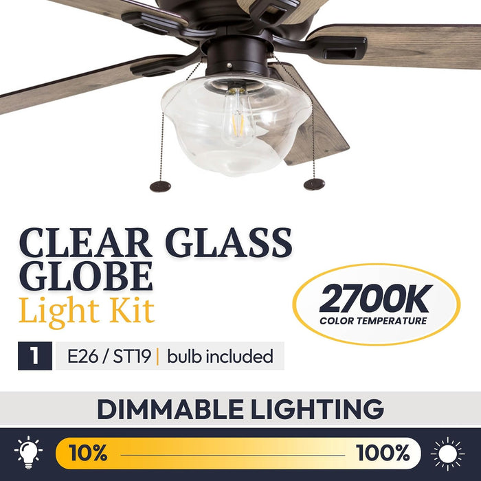 52 Inch Modern Farmhouse Integrated Led Ceiling Fan
