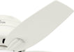 42 Inch Indoor Ceiling Fan with LED Light - White Ceiling Fan with Pull Chain, for Bedroom or Living Room, Low Profile Flush Mount, No Remote, 5 Blades - Newsome 51080, Fresh White
