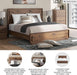 Signature Design by Ashley Hollinaze Contemporary Panel Platform Bed with LED Lighting, Foundation or Box Spring Not Needed, King, Dark Brown