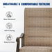 Patio Swivel Chairs Set of 4,Padded High Back Outdoor Chairs,Brown