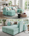 Modular Sectional Sofa, L Shaped Sofa Couch with Storage, Modular Sofa with Memory Foam, 4 Seat Sofa with 2 Ottomans for Living Room, Teal