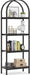 4-Tier Open Bookshelf, 70.8" Wood Bookcase Storage Shelves with Metal Frame, Freestanding Display Rack Tall Shelving Unit for Office, Bedroom, Living Room, Easy Assembly (Black, 1PC)