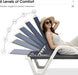 Lounge Chair Outdoor Set of 2 W/Armrest for Poolside Navy Blue