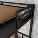 Triple Bunk Bed for Kids, Detachable Metal Twin over Twin over Twin Bunk Bed with Guardrails, Built-In Ladder, Shelf, Converts to 3 Separate Twin Beds, Easy Assembly, Black