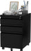 FLEXISPOT 3-Drawer Metal Mobile Filing Cabinet for Home Office - under Desk Storage with Lock Keys - Legal/Letter/A4 File Organizer - Fully Assembled except Wheels - Black