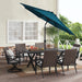 9Ft Teal round Outdoor Tilting Market Patio Umbrella with Crank