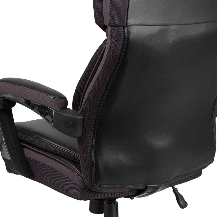 Hercules Series High-Back Swivel Leathersoft Office Chair, Ergonomic Executive Chair with Headrest and Adjustable Height, Black