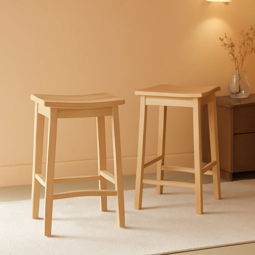 Smythe Bar Stool, Counter Height, Set of 2, Blonde | Minimalist Design, Low-Voc Finishes, Easy Assembly, Smart Style