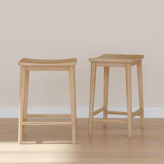 Smythe Bar Stool, Counter Height, Set of 2, Blonde | Minimalist Design, Low-Voc Finishes, Easy Assembly, Smart Style