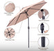 9 Ft. Patio Umbrella, Market Table Umbrella W/Tilt and Crank, 8 Ribs