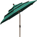 USA 10-Year-Non-Fading 9Ft 3-Tier Market Patio Umbrella, Commercial Grade Outdoor Table Umbrella with Crank Open, Windproof & UPF 50+ UV Protection, Heavy Duty Ventilation for Garden, Deck, Pool, Backyard, Beach & Bistro, Forest Green
