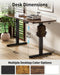 Electric Standing Desk 60 X 24 Inch Computer Desk-Gaming Desk Dark Walnut Home Office Desks Height Adjustable Memory Stand up Computer Workstation