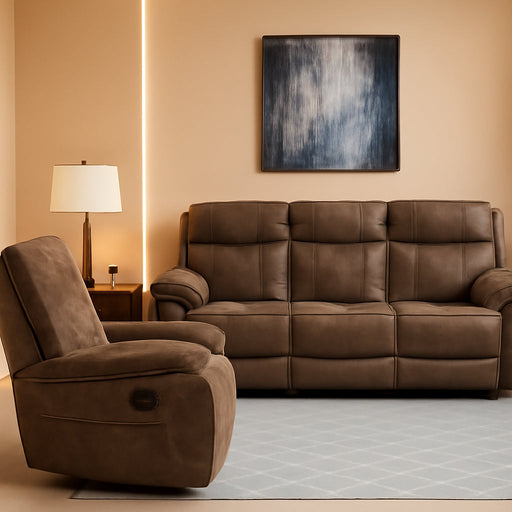 Cooper - Shadow Brown Manual Reclining Sofa and Recliner