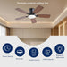 Ceiling Fans with Lights, 42 Inch Low Profile Ceiling Fan with Light and Remote Control, Flush Mount, DC Reversible Motor, Noiseless, Brown 6 Speeds Ceiling Fan for Bedroom