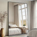 76"X44" Black Full Length Mirror, Large Floor Mirror with Stand