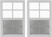 2 Pack Shed Window 14" X 21" White J-Channel Playhouse Window White Flush, Chicken Coop Window, Shed Window