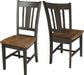 International Concepts San Remo Splatback Dining Chair, Height, Hickory/Washed Coal