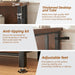Bookshelf, 3-Tier Rustic Short Bookshelf, Industrial Shelf Bookcase with Engineered Wood Shelves, Low Bookcase with Storage, Small Shelf for Living Room, Bedroom and Office, Rustic Brown