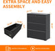 3 Drawer Lateral File Cabinet with Lock,Black Home Office Cabinet
