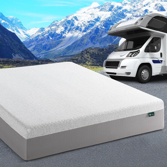 10 Inch Ultima RV Memory Foam Mattress [New Version], Short Queen, Fiberglass Free, Medium Firm Feel, Breathable Memory Foam, Certified Safe Foams & Fabric, Mattress in a Box