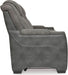Next-Gen Durapella Modern Faux Leather Power Reclining Sofa with Adjustable Headrest, Gray