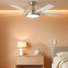 Ceiling Fans with Lights, 52 Inch Silver Ceiling Fan with Light and Remote Control, Reversible, 3CCT, Dimmable, Noiseless, Ceiling Fan for Bedroom, Farmhouse, Living Room, Indoor/Outdoor Use