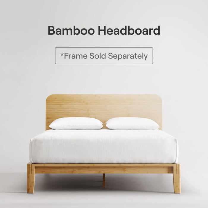 Bamboo Headboard - Full - Natural - Attachable to Bamboo Bed Frame (Sold Seperately) - Easy Tool Free Set up - Contemporary and Durable